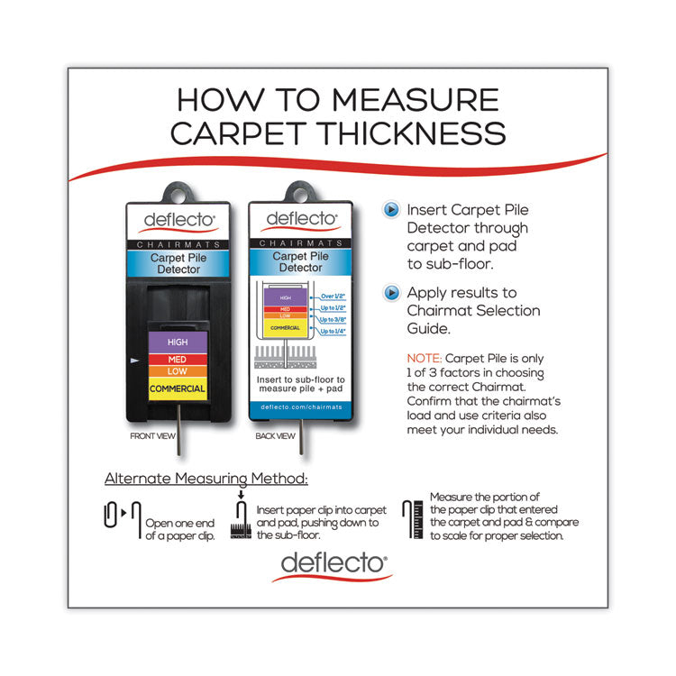 Supermat Frequent Use Chair Mat For Medium Pile Carpet, 45 X 53, Rectangular, Black