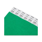 Crowd Management Wristbands, Sequentially Numbered, 10" x 0.75", Green, 100/Pack