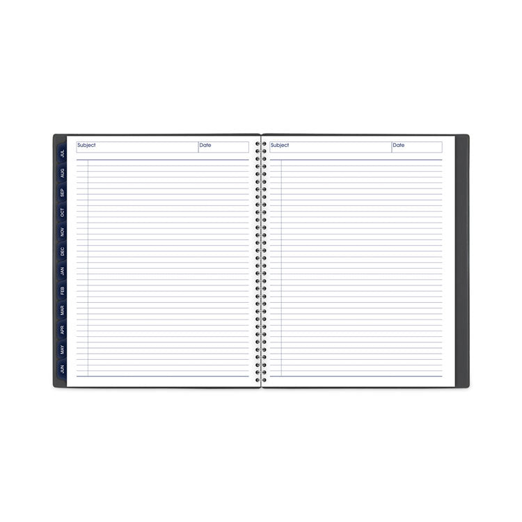 DayMinder Academic Monthly Desktop Planner, Twin-Wire Binding, 11 x 8.5, Charcoal Cover, 12-Month (July to June): 2025-2026