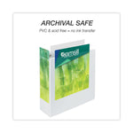 Earth's Choice Plant-Based Round Ring View Binder, 3 Rings, 4" Capacity, 11 x 8.5, White