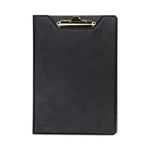 Value Padfolio, Heavyweight Sealed Vinyl, Brass Clip, Inside Front Pocket, Black