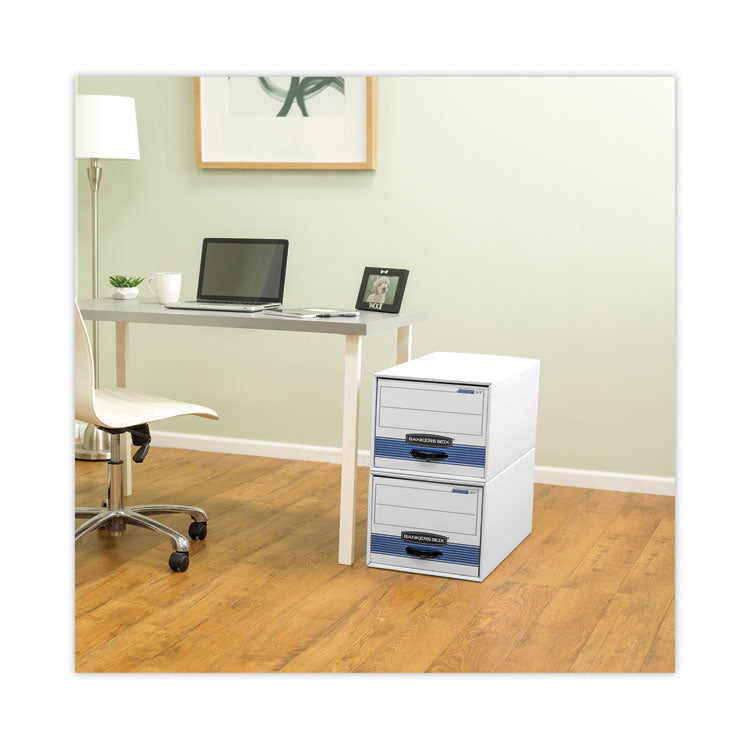 Stor/drawer Basic Space-Savings Storage Drawers, Legal Files, 16.75" X 19.5" X 11.5", White/blue, 6/carton