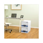 Stor/drawer Basic Space-Savings Storage Drawers, Legal Files, 16.75 X 19.5 X 11.5, White/blue
