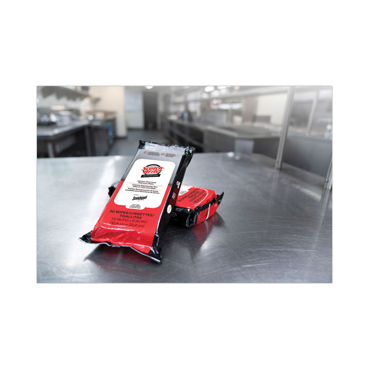 Stainless Steel Hood Degreaser Wipes, 1-Ply, 9 x 12, Unscented, White, 30 Wipes/Pack, 6 Packs/Carton