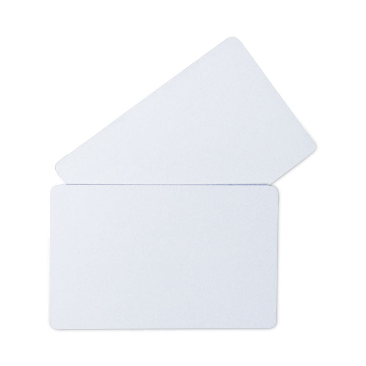 PVC ID Badge Card, 3.38 x 2.13, White, 100/Pack