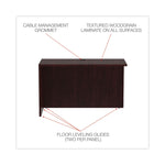 Alera Valencia Series Reversible Return/Bridge Shell, 47.25w x 23.63d x 29.5h, Mahogany