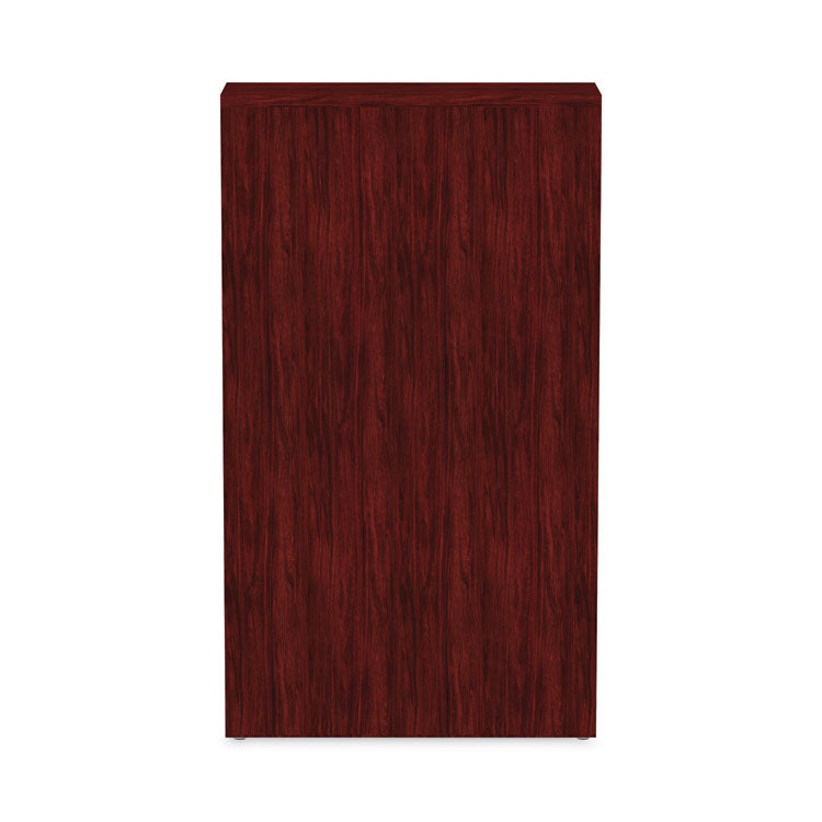 Alera Valencia Series Bookcase, Four-Shelf, 31.75w x 14d x 54.88h, Mahogany