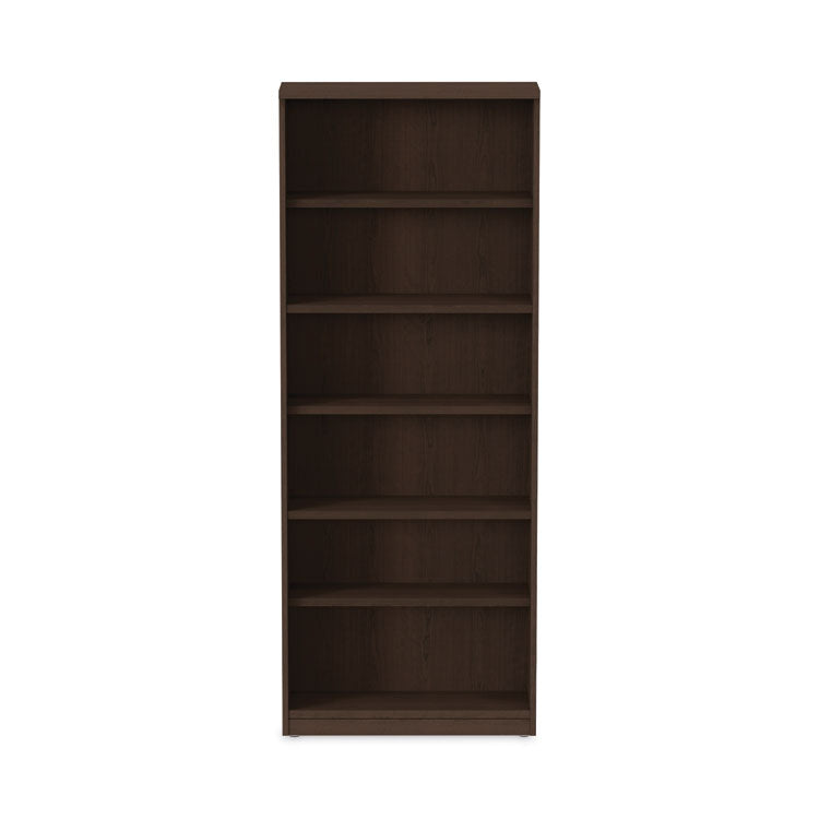 Alera Valencia Series Bookcase, Six-Shelf, 31.75w x 14d x 80.25h, Espresso