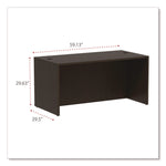 Alera Valencia Series Straight Front Desk Shell, 59.13" X 29.5" X 29.63", Espresso