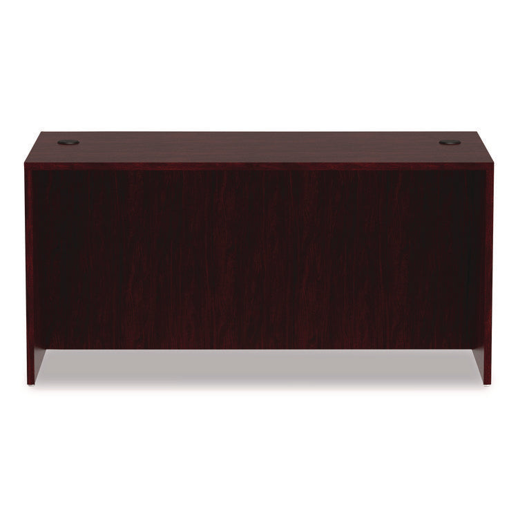 Alera Valencia Series Straight Front Desk Shell, 59.13" X 29.5" X 29.63", Mahogany