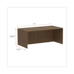 Alera Valencia Series Straight Front Desk Shell, 71" X 35.5" X 29.63", Modern Walnut
