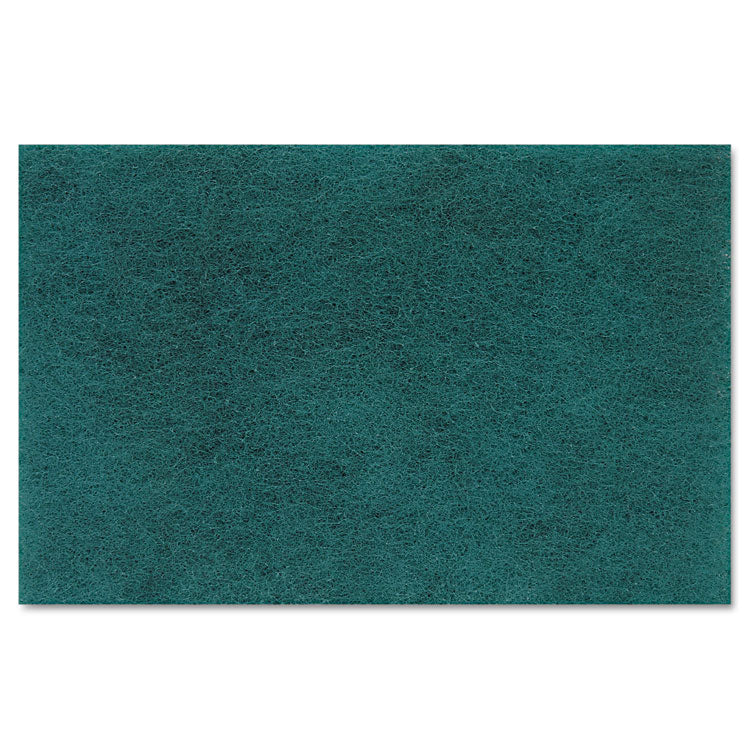 Medium-Duty Scouring Pad, 6 x 9, Green, 20/Carton