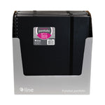 Eight-Pocket Portfolio With Security Flap, Polypropylene, 8.5 X 11, Black/white