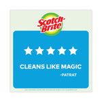 Non-Scratch Multi-Purpose Scrub Sponge, 4.4 X 2.6, 0.8" Thick, Blue, 6/pack