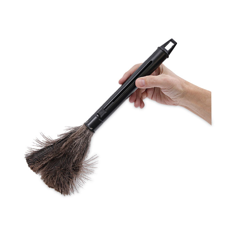 Ostrich Feather Duster, 9" to 14" Retractable Plastic Handle