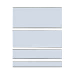 Clear Magnetic Label Holders, Side Load, 6 x 0.5, 10/Pack