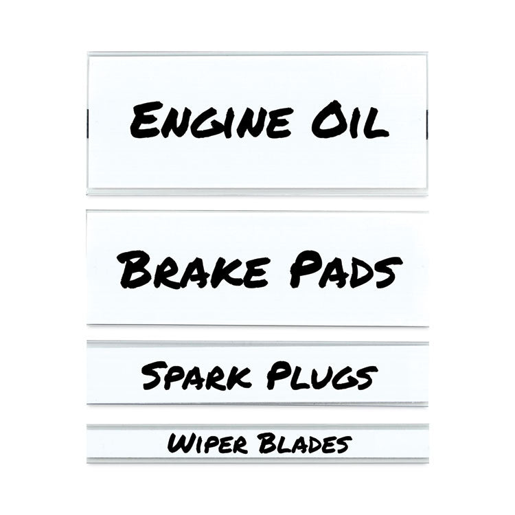 Clear Magnetic Label Holders, Side Load, 6 x 0.5, 10/Pack