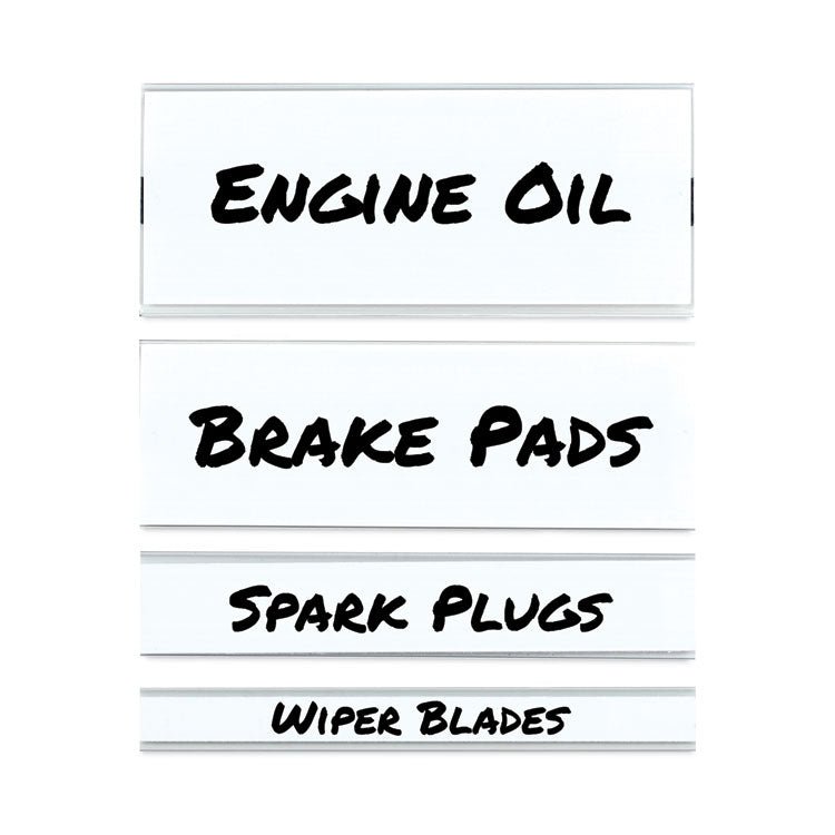 Clear Magnetic Label Holders, Side Load, 6 x 2.5, 10/Pack