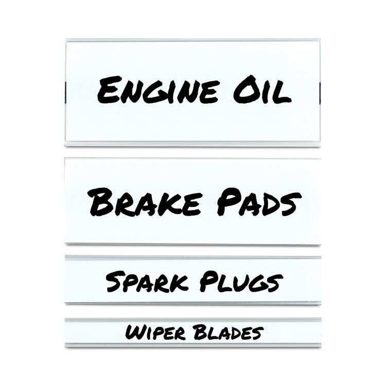 Clear Magnetic Label Holders, Side Load, 6 x 1, 10/Pack