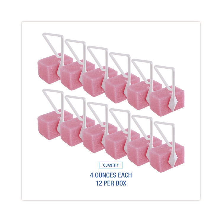 Para Toilet Bowl Deodorizer Block, Cherry Scent, 4 oz, Pink, 12/Box
