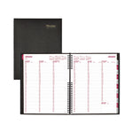 CoilPro Weekly Appointment Book in Columnar Format, 11 x 8.5, Black Lizard-Look Cover, 12-Month (Jan to Dec): 2025