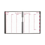 CoilPro Weekly Appointment Book in Columnar Format, 11 x 8.5, Black Lizard-Look Cover, 12-Month (Jan to Dec): 2025