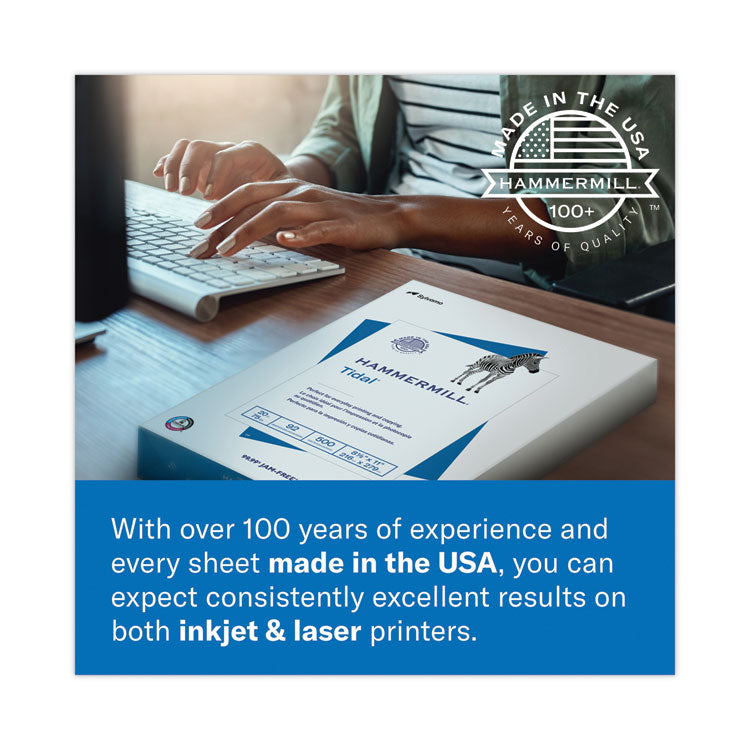 Premium Laser Print Paper, 98 Bright, 3-Hole, 24 lb Bond Weight, 8.5 x 11, White, 500/Ream