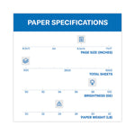Premium Laser Print Paper, 98 Bright, 24 lb Bond Weight, 8.5 x 14, White, 500/Ream