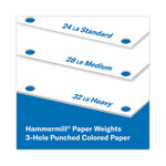 Premium Laser Print Paper, 98 Bright, 3-Hole, 24 lb Bond Weight, 8.5 x 11, White, 500/Ream