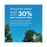 Great White 30 Recycled Print Paper, 92 Bright, 20 lb Bond Weight, 8.5 x 11, White, 500 Sheets/Ream, 10 Reams/Carton