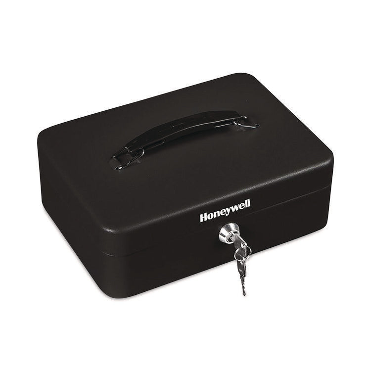 Standard Cash Box, 9.8 x 7.3 x 4.1, Steel, Black