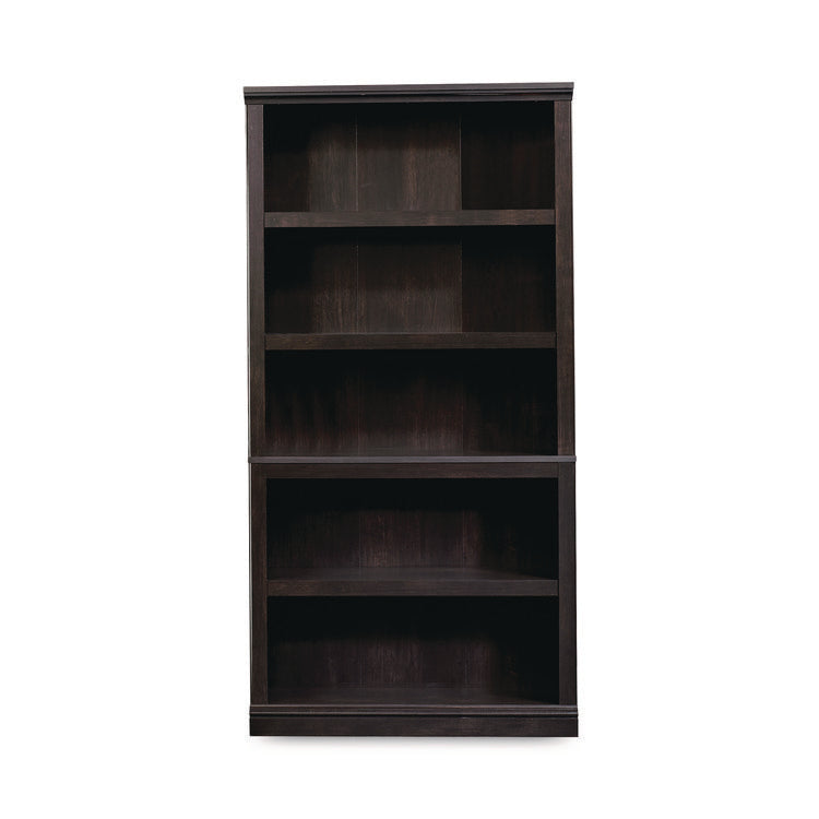 Select Collection Bookcase, Five-Shelf, 35.27w x 13.22d x 69.76h, Estate Black