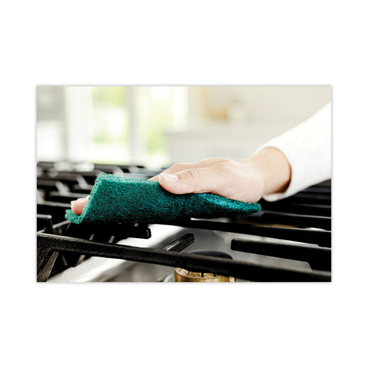 Heavy-Duty Scour Pad, 3.8 X 6, Green, 10/carton