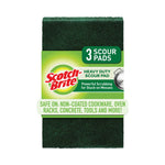 Heavy-Duty Scour Pad, 3.8 X 6, Green, 10/carton