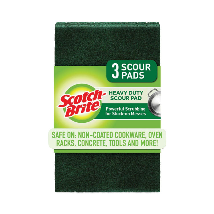 Heavy-Duty Scour Pad, 3.8 X 6, Green, 10/carton