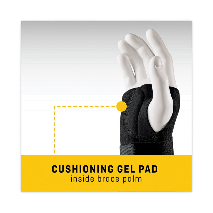 Energizing Wrist Support, Small/Medium, Fits Right Wrists 5.5" to 6.75", Black, 12/Carton