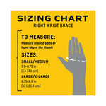 Energizing Wrist Support, Small/Medium, Fits Right Wrists 5.5" to 6.75", Black, 12/Carton