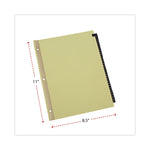Deluxe Preprinted Simulated Leather Tab Dividers With Gold Printing, 31-Tab, 1 To 31, 11 X 8.5, Buff, 1 Set