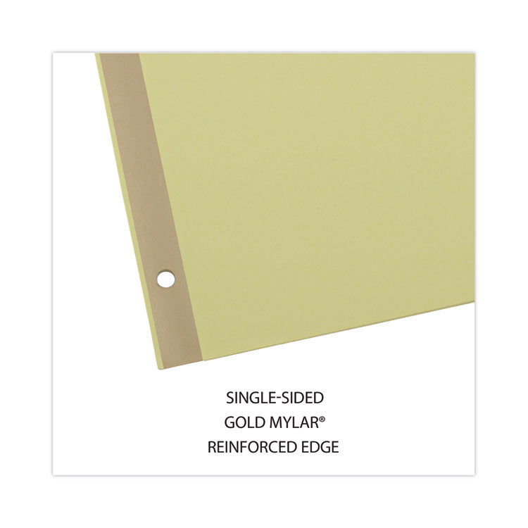Deluxe Preprinted Simulated Leather Tab Dividers With Gold Printing, 31-Tab, 1 To 31, 11 X 8.5, Buff, 1 Set