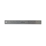 Stainless Steel Ruler With Cork Back And Hanging Hole, Standard/metric, 12" Long