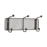 Onyx Mesh Wall Racks, 3 Hook, 14.75w x 3d x 5.5h, Black