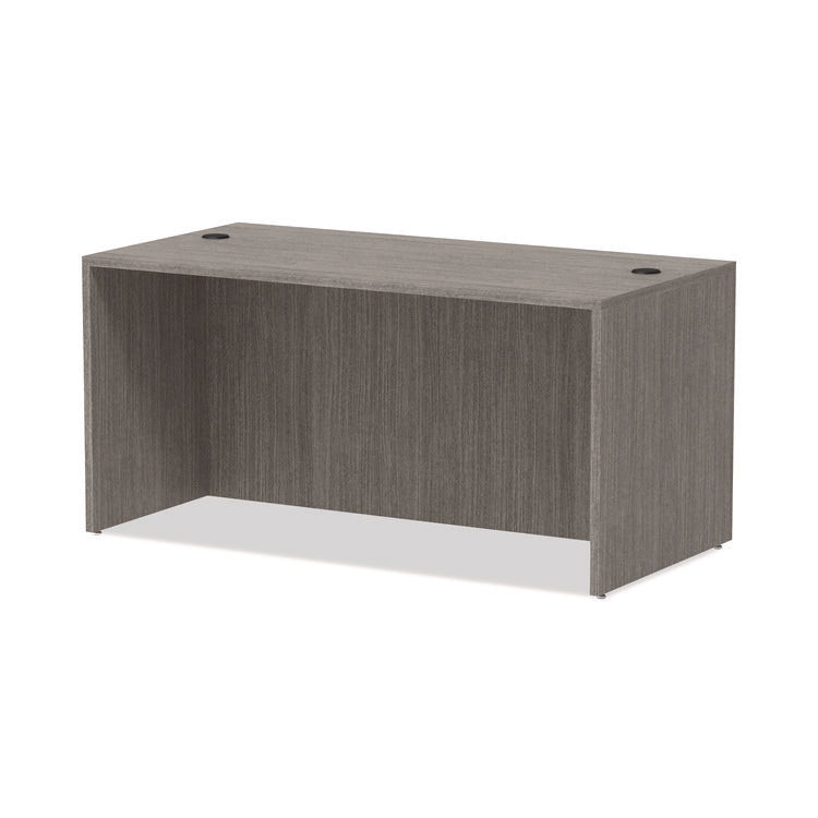 Alera Valencia Series Straight Front Desk Shell, 59.13" x 29.5" x 29.63", Gray