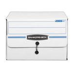 Side-Tab Storage Boxes, Letter Files, White/blue, 12/carton