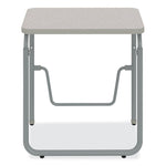 AlphaBetter 2.0 Height-Adjustable Student Desk with Pendulum Bar, 27.75" x 19.75" x 29" to 43", Pebble Gray