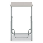 AlphaBetter 2.0 Height-Adjustable Student Desk with Pendulum Bar, 27.75" x 19.75" x 29" to 43", Pebble Gray