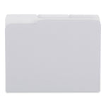 Top Tab File Folders, 1/3-Cut Tabs: Assorted, Letter Size, 0.75" Expansion, Gray, 100/Box
