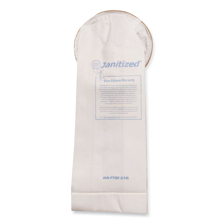 Vacuum Filter Bags Designed to Fit ProTeam 6 qt QuarterVac, 100/Carton