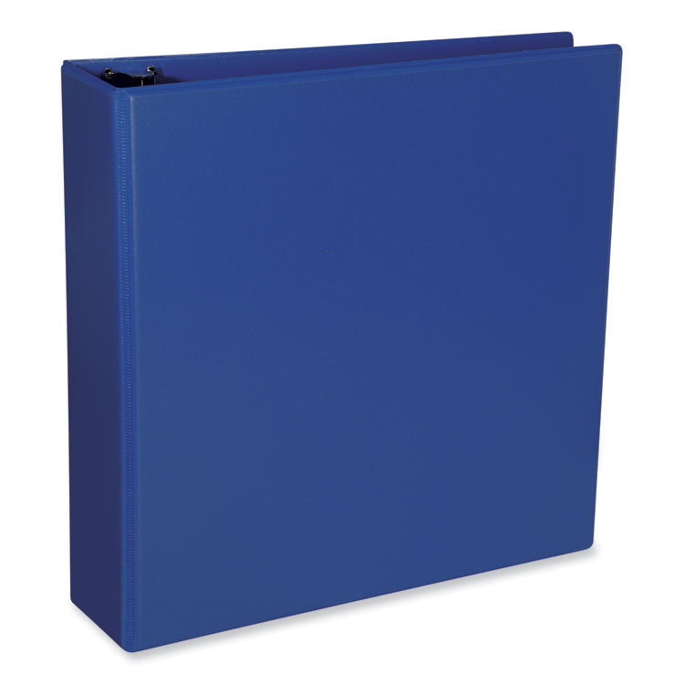 Slant D-Ring View Binder, 3 Rings, 2" Capacity, 11 x 8.5, Navy Blue