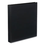 Slant D-Ring View Binder, 3 Rings, 1" Capacity, 11 x 8.5, Black, 12/Carton