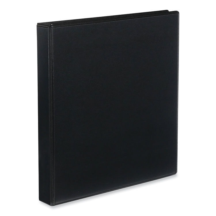 Slant D-Ring View Binder, 3 Rings, 1" Capacity, 11 x 8.5, Black, 12/Carton